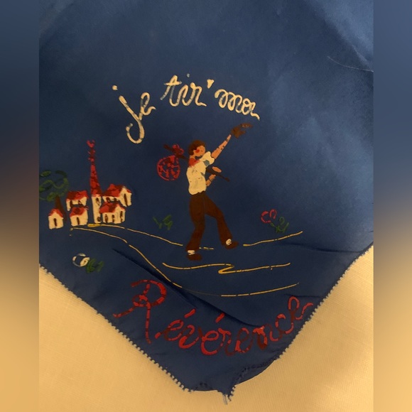 Charming vintage silk pocket square - Picture 1 of 6